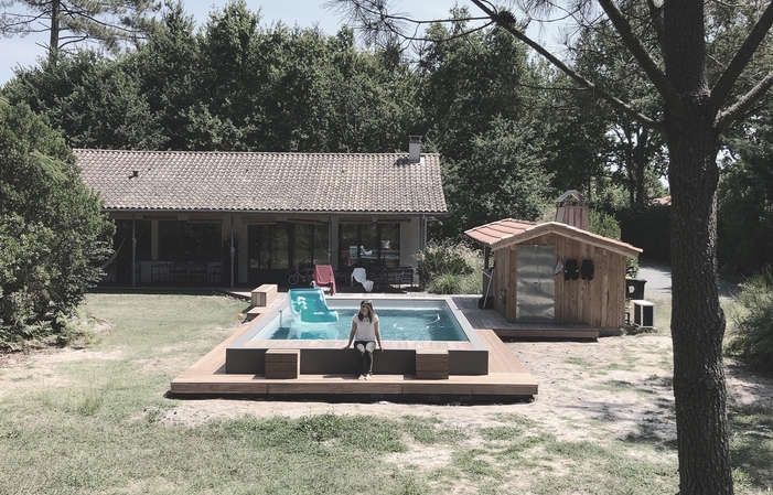 Terraza tranquila en el centro de Lage-Cap-Ferret 45,00 €